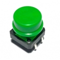 button tact switch 12x12x6 พร้อมฝาครอบ สีเขียว